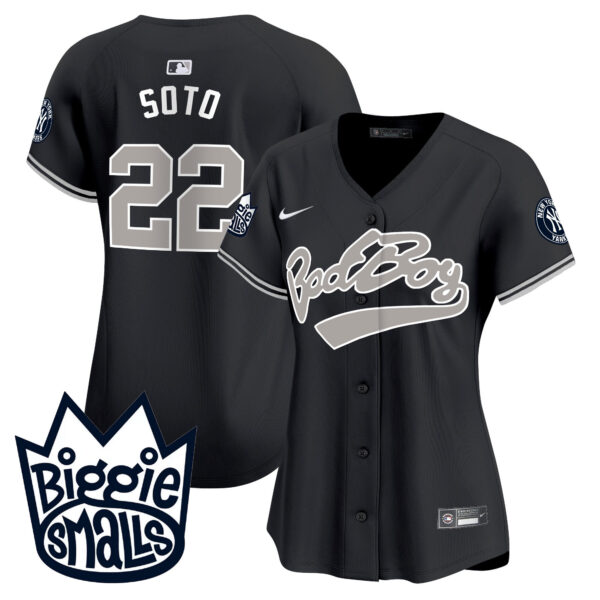 Women's New York Yankees Biggie Smalls Vapor Premier Limited Jersey - All Stitched - Image 18