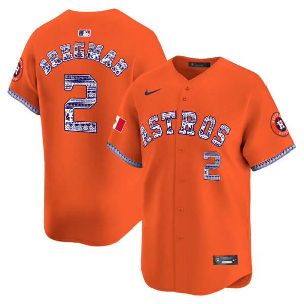 Men's Houston Astros Mexico Vapor Premier Limited Jersey V2 - All Stitched - Image 34