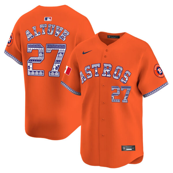 Men's Houston Astros Mexico Vapor Premier Limited Jersey V2 - All Stitched - Image 35