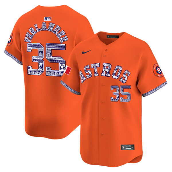 Men's Houston Astros Mexico Vapor Premier Limited Jersey V2 - All Stitched - Image 37