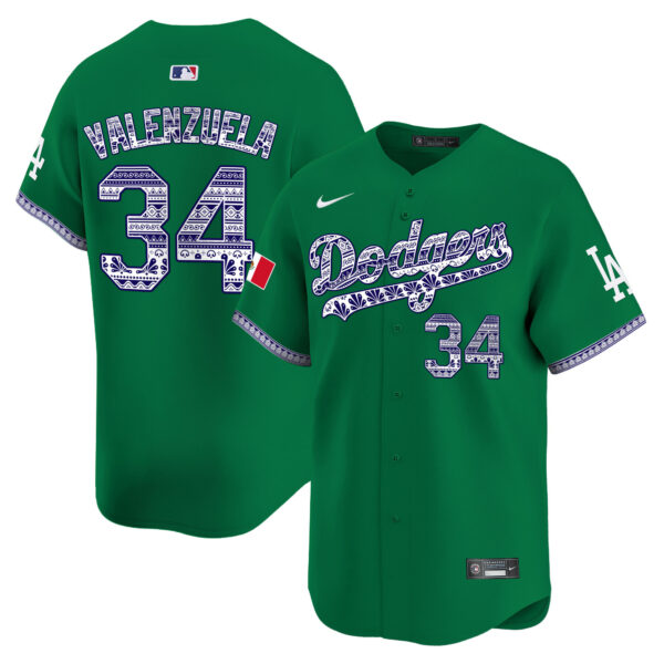 Men's Los Angeles Dodgers Mexico Vapor Premier Limited Jersey V3 - All Stitched - Image 17