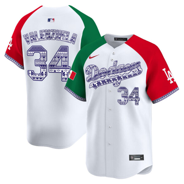 Men's Los Angeles Dodgers Mexico Vapor Premier Limited Jersey V3 - All Stitched - Image 25