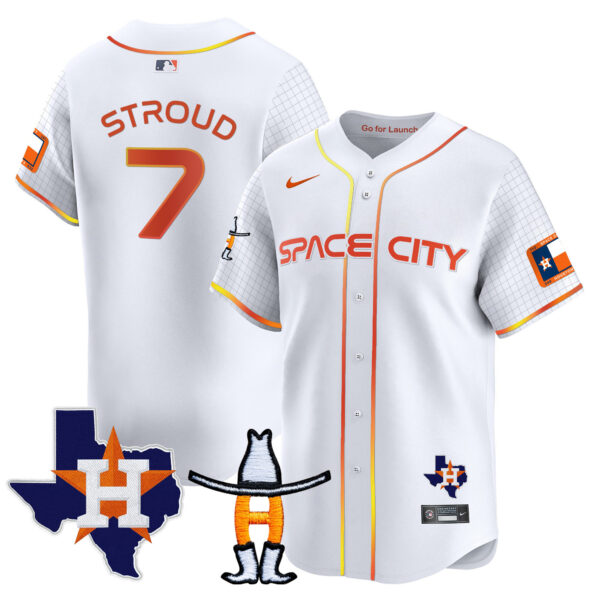 Men's Astros Space City Texas Patch Vapor Premier Limited Jersey - All Stitched - Image 3