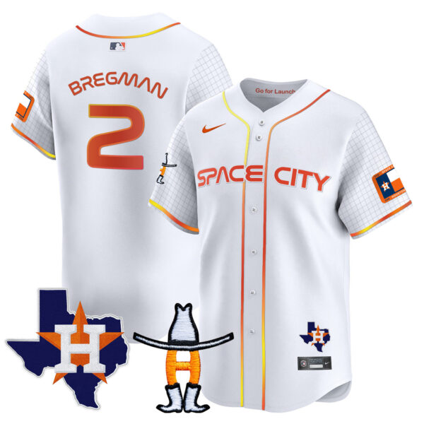Men's Astros Space City Texas Patch Vapor Premier Limited Jersey - All Stitched - Image 6