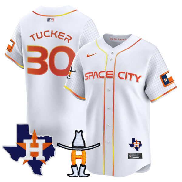 Men's Astros Space City Texas Patch Vapor Premier Limited Jersey - All Stitched - Image 8