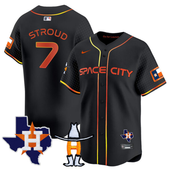 Men's Astros Space City Texas Patch Vapor Premier Limited Jersey - All Stitched - Image 12
