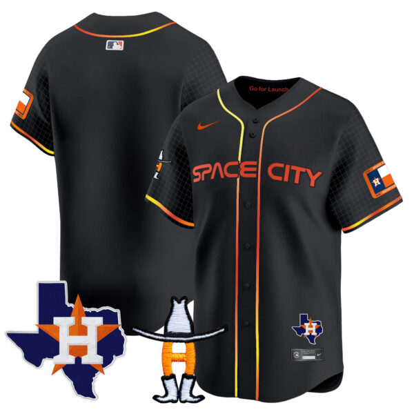 Men's Astros Space City Texas Patch Vapor Premier Limited Jersey - All Stitched - Image 18