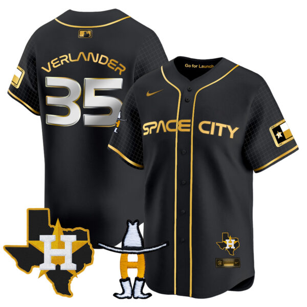 Men's Astros Space City Texas Patch Vapor Premier Limited Jersey - All Stitched - Image 25