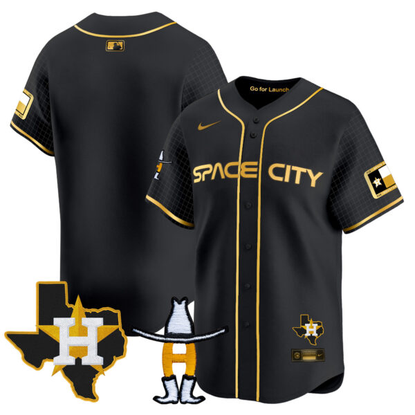 Men's Astros Space City Texas Patch Vapor Premier Limited Jersey - All Stitched - Image 27