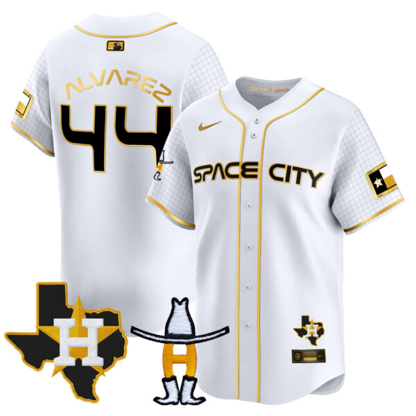 Men's Astros Space City Texas Patch Vapor Premier Limited Jersey - All Stitched - Image 28