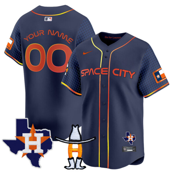 Houston Astros Space City Texas Patch Vapor Premier Limited Custom Jersey - All Stitched - Image 5