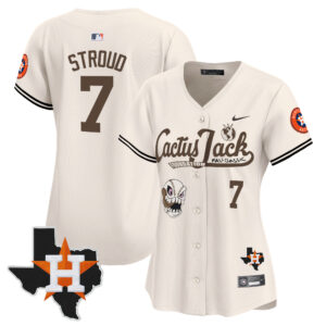 Women's Houston Astros Cactus Jack Patch Vapor Premier Limited Jersey V8 - Stitched