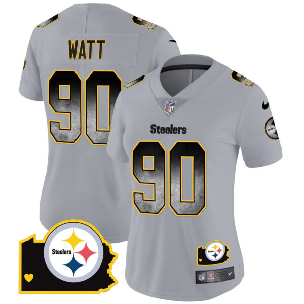 Women's Steelers Arch Smoke Home Patch Vapor Jersey - All Stitched - Image 24