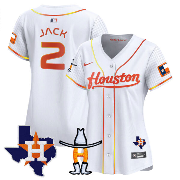 Women's Astros Space City Houston Rodeo Patch Vapor Premier Limited Jersey - All Stitched - Image 4