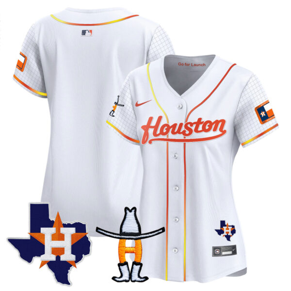 Women's Astros Space City Houston Rodeo Patch Vapor Premier Limited Jersey - All Stitched - Image 9