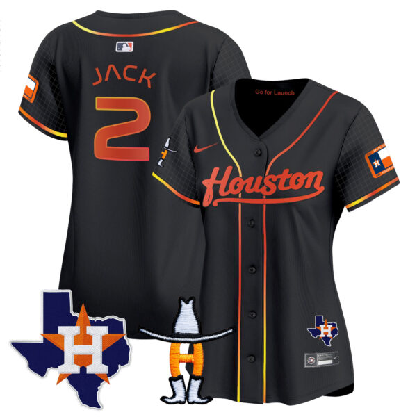 Women's Astros Space City Houston Rodeo Patch Vapor Premier Limited Jersey - All Stitched - Image 13