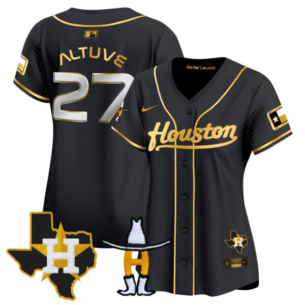 Women's Astros Space City Houston Rodeo Patch Vapor Premier Limited Jersey - All Stitched - Image 20