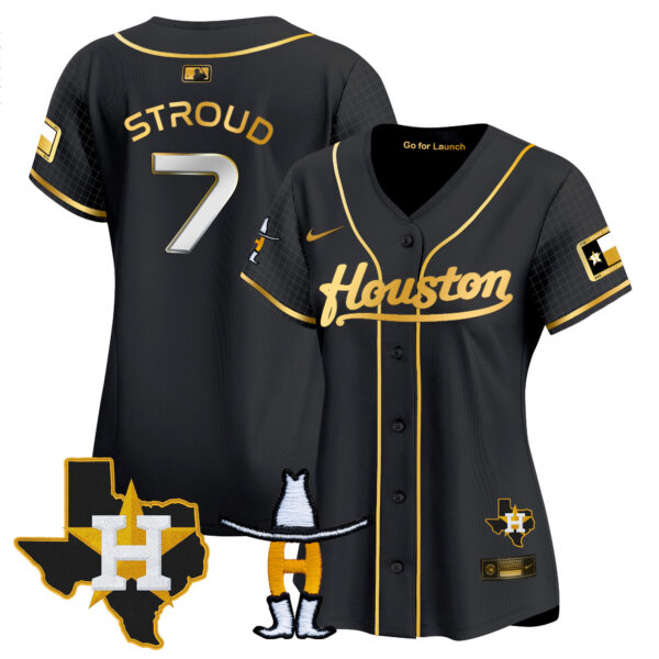 Women's Astros Space City Houston Rodeo Patch Vapor Premier Limited Jersey - All Stitched - Image 21