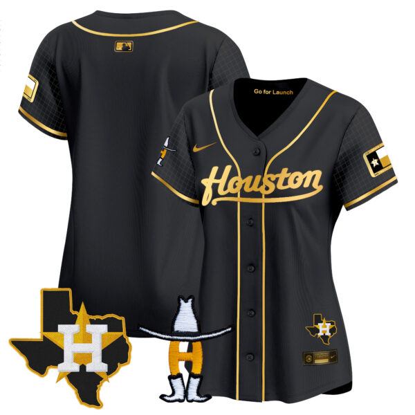 Women's Astros Space City Houston Rodeo Patch Vapor Premier Limited Jersey - All Stitched - Image 27