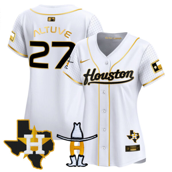 Women's Astros Space City Houston Rodeo Patch Vapor Premier Limited Jersey - All Stitched - Image 29