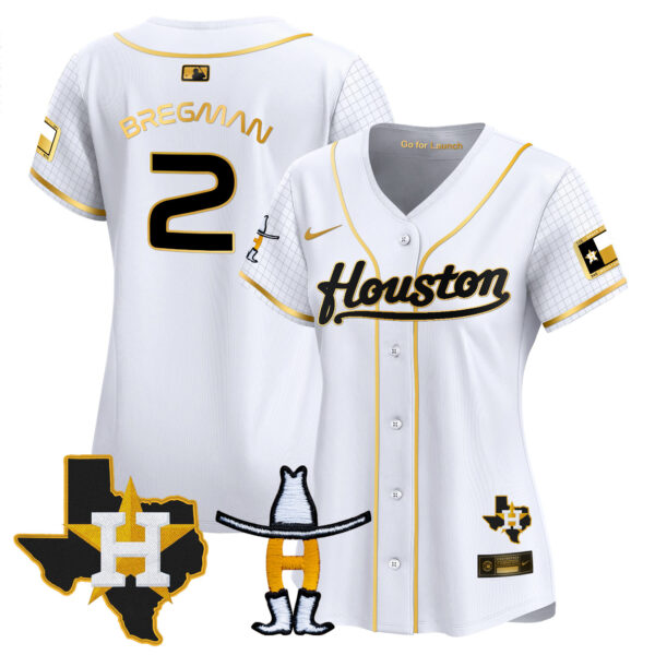 Women's Astros Space City Houston Rodeo Patch Vapor Premier Limited Jersey - All Stitched - Image 33