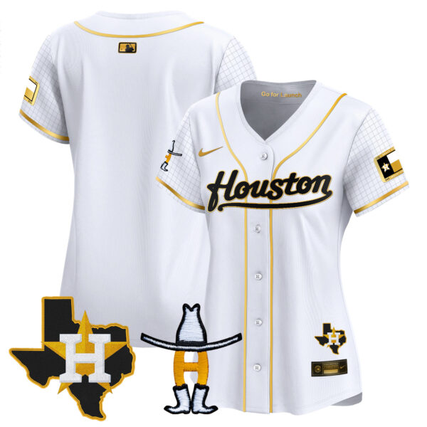 Women's Astros Space City Houston Rodeo Patch Vapor Premier Limited Jersey - All Stitched - Image 36