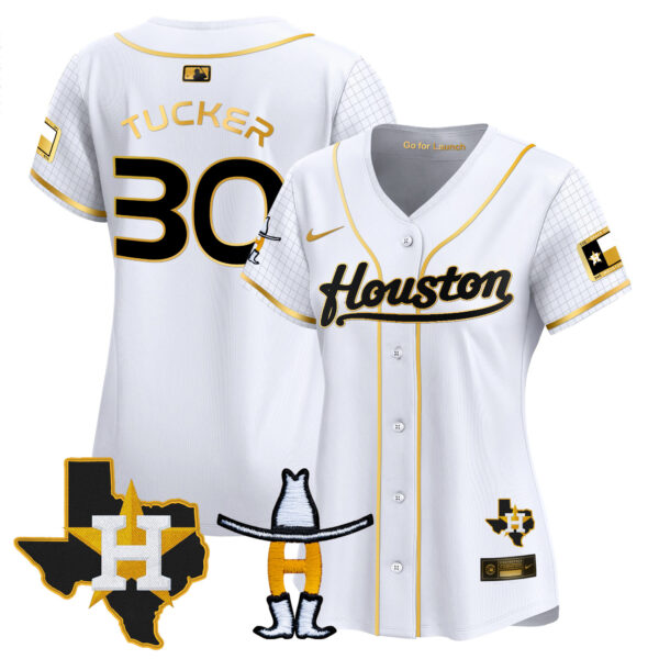 Women's Astros Space City Houston Rodeo Patch Vapor Premier Limited Jersey - All Stitched - Image 35