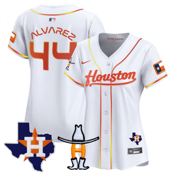Women's Astros Space City Houston Rodeo Patch Vapor Premier Limited Jersey - All Stitched