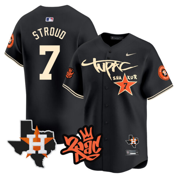 Men's Astros Tupac Shakur Vapor Premier Limited Jersey - All Stitched - Image 13