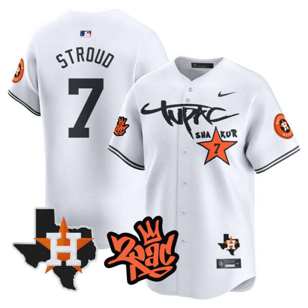 Men's Astros Tupac Shakur Vapor Premier Limited Jersey - All Stitched - Image 22