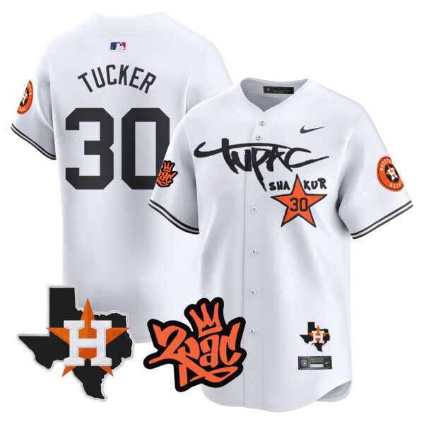 Men's Astros Tupac Shakur Vapor Premier Limited Jersey - All Stitched - Image 26