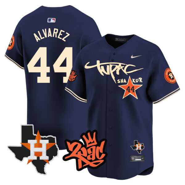 Men's Astros Tupac Shakur Vapor Premier Limited Jersey - All Stitched - Image 28