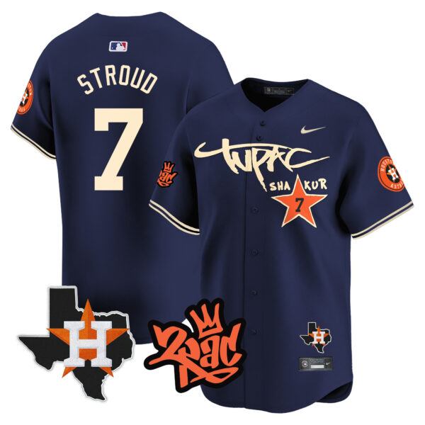 Men's Astros Tupac Shakur Vapor Premier Limited Jersey - All Stitched - Image 31