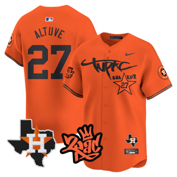 Men's Astros Tupac Shakur Vapor Premier Limited Jersey - All Stitched - Image 39
