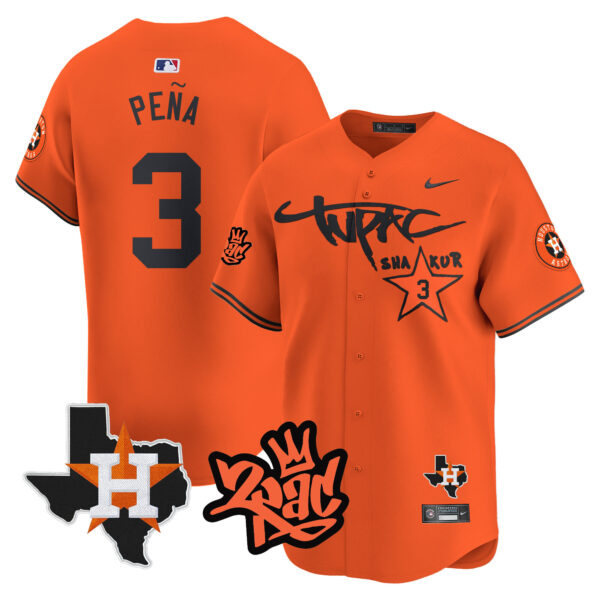 Men's Astros Tupac Shakur Vapor Premier Limited Jersey - All Stitched - Image 41