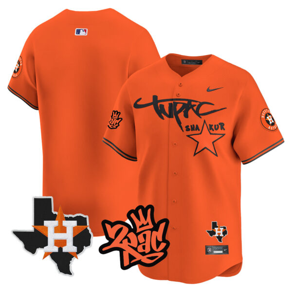 Men's Astros Tupac Shakur Vapor Premier Limited Jersey - All Stitched - Image 45