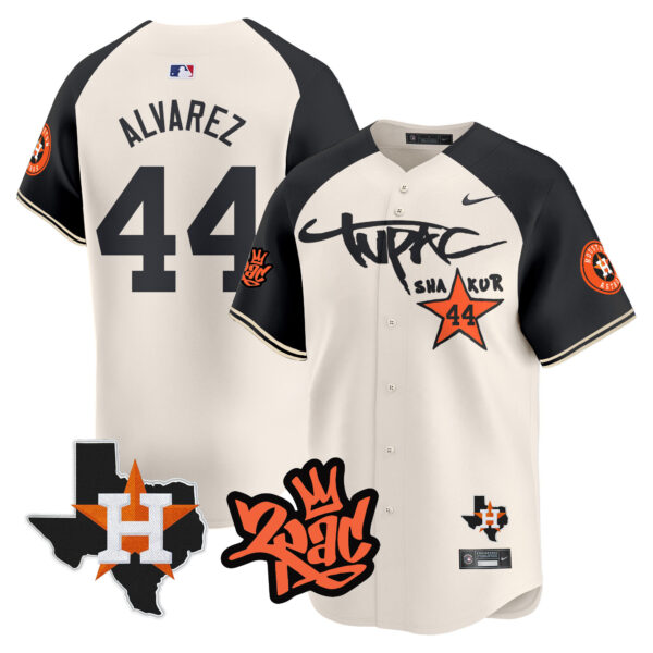 Men's Astros Tupac Shakur Vapor Premier Limited Jersey - All Stitched - Image 46