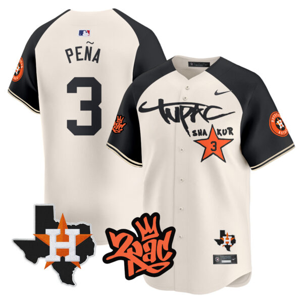 Men's Astros Tupac Shakur Vapor Premier Limited Jersey - All Stitched - Image 50