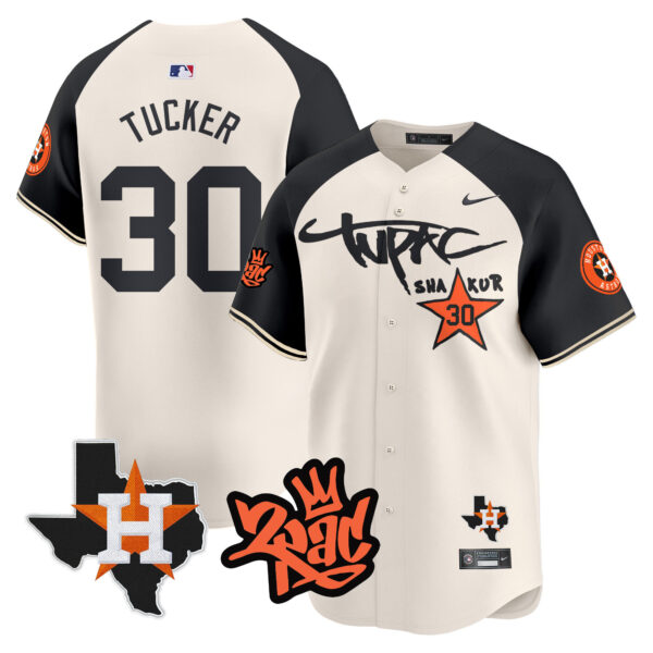 Men's Astros Tupac Shakur Vapor Premier Limited Jersey - All Stitched - Image 53