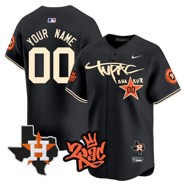 Astros Tupac Shakur Vapor Premier Limited Custom Jersey - All Stitched - Image 2