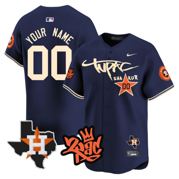 Astros Tupac Shakur Vapor Premier Limited Custom Jersey - All Stitched - Image 4