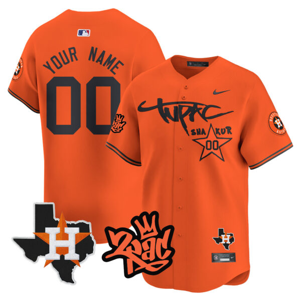 Astros Tupac Shakur Vapor Premier Limited Custom Jersey - All Stitched - Image 5