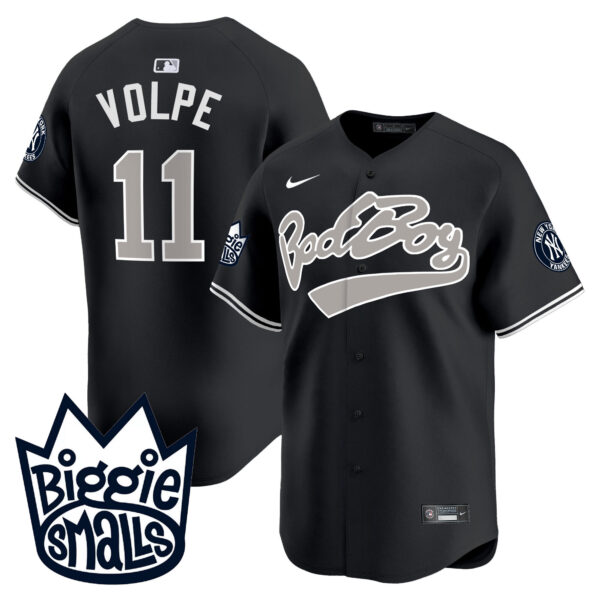 Men's New York Yankees Biggie Smalls Vapor Premier Limited Jersey - All Stitched - Image 14