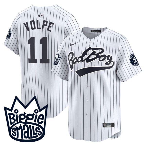 Men's New York Yankees Biggie Smalls Vapor Premier Limited Jersey - All Stitched - Image 24