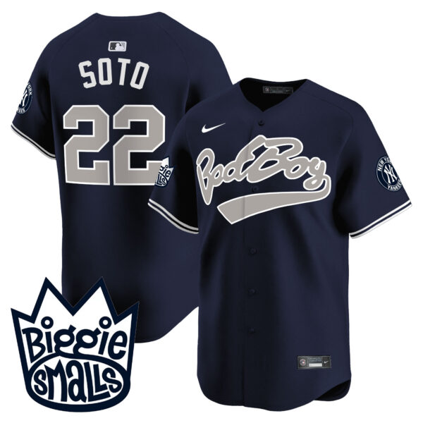 Men's New York Yankees Biggie Smalls Vapor Premier Limited Jersey - All Stitched - Image 38