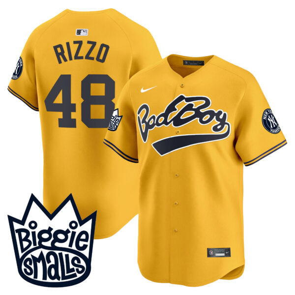 Men's New York Yankees Biggie Smalls Vapor Premier Limited Jersey - All Stitched - Image 49
