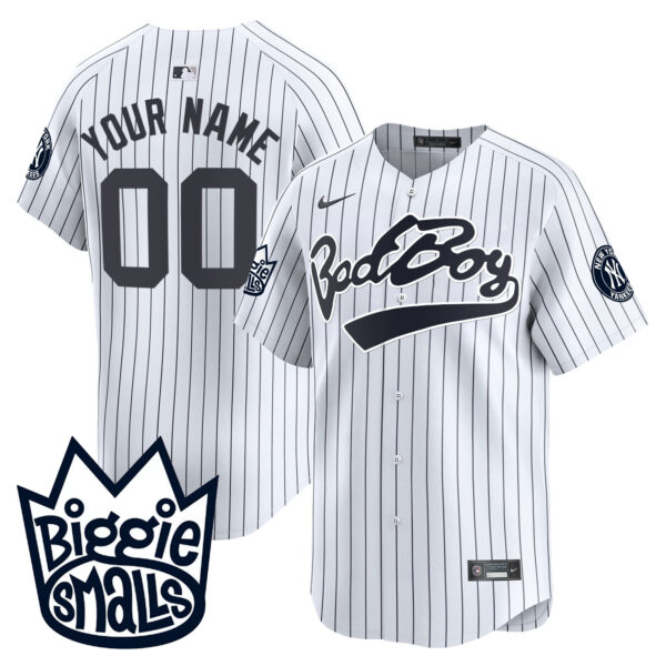 New York Yankees Biggie Smalls Vapor Premier Limited Custom Jersey - All Stitched - Image 3