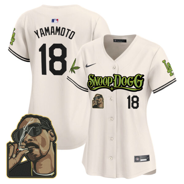 Women's Dodgers Snoop Dogg Vapor Premier Limited Jersey - Stitched - Image 8