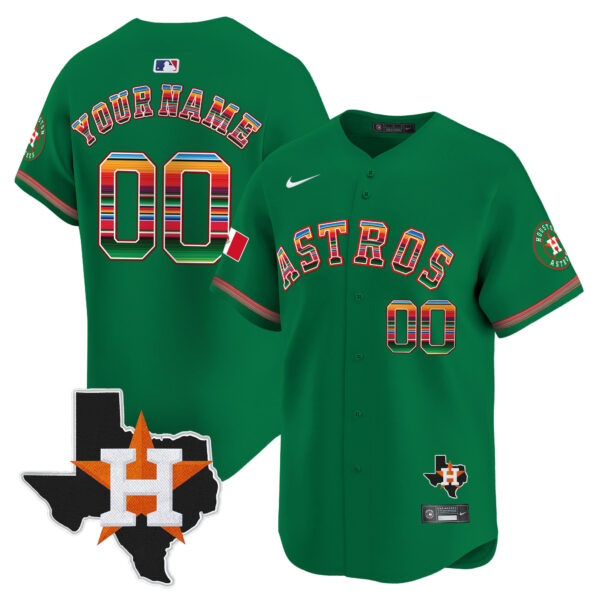 Astros Mexico Texas Patch Vapor Premier Limited Custom Jersey - All Stitched - Image 4