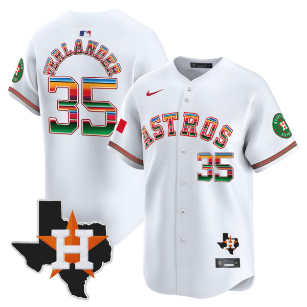 Youth's Astros Mexico Texas Patch Vapor Premier Limited Jersey - All Stitched - Image 12